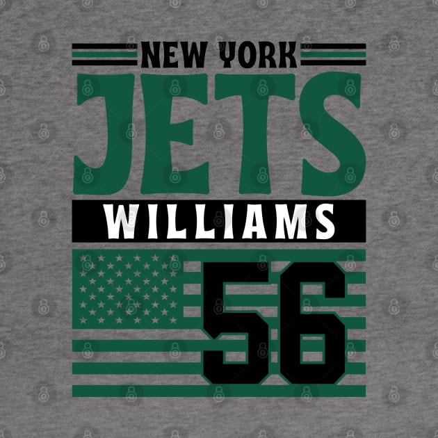 New York Jets Williams 56 American Flag Football by Astronaut.co